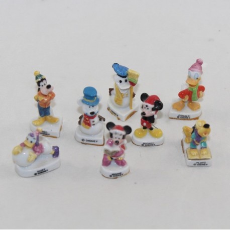 Set of beans Mickey and his friends DISNEY Christmas theme 8 bright ceramic beans