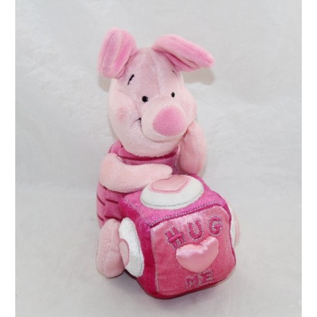 Plush pig Piglet DISNEY STORE Winnie the cub cube Hug Me pink Valentine's Day 20 cm