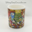 Mug Mickey et ses amis DISNEY Staffordshire Tableware scéne Noël sapin 10 cm