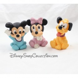 Lot de 3 figurines pouet pouet DISNEY bébé Mickey, Minnie et Pluto vintage
