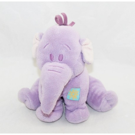 Plush elephant Lumpy DISNEY BABY felling purple sitting badge 16 cm