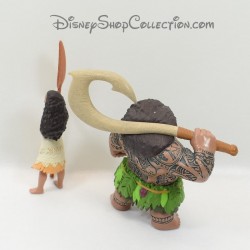 Lot Figurines Vaiana and Maui BULLYLAND Disney Maui and Daughter of the Chief of Motonui Bully 12 cm