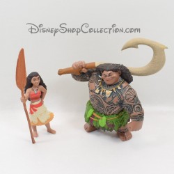 Lot Figuren Vaiana und Maui BULLYLAND Disney Maui und Tochter des Häuptlings von Motonui Bully 12 cm