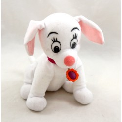 Plush Sloe dog DISNEY JEMINI The 102 Dalmatians white pink nose 16 cm