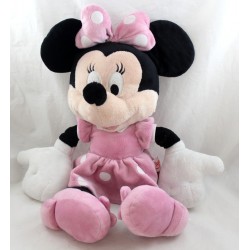 Plush Minnie DISNEY Nicotoy Club House dress pink polka dot white 48 cm