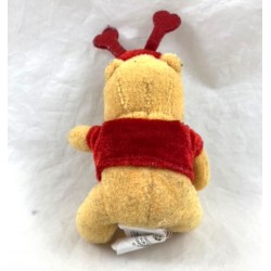 Mini peluche Winnie the Pooh DISNEY STORE Diadema de San Valentín corazón rojo 12 cm