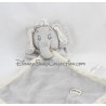 Doudou Dumbo DISNEY NICOTOY éléphant gris beige écusson 35 cm