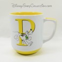 Mug Pluto DISNEYLAND PARIS letter P white yellow ceramic cup Disney 11 cm