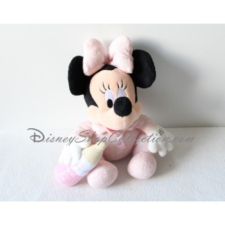 Peluche Minnie DISNEYLAND biberon aimanté rose Minnie bébé