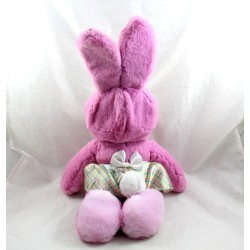 Plüsch Minnie DISNEY PARKS verkleidet als Kaninchen Ostern mehrfarbiger Rock mit passender Schleife 49 cm