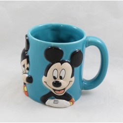 Tazza in rilievo Mickey DISNEY espressioni viso blu 10 cm