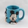 Mug in relief Mickey DISNEY expressions face blue 10 cm