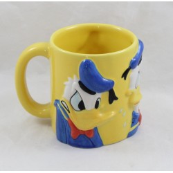 Mug embossed Donald DISNEY facial expressions yellow blue 10 cm