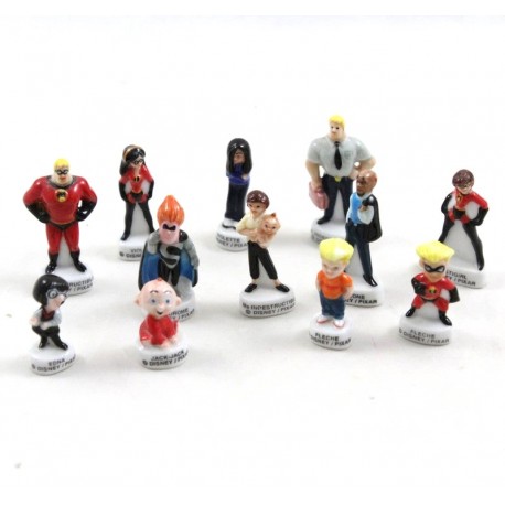 Set di fagioli Gli Incredibili DISNEY 12 Super Hero Beans in ceramica lucida Galette des Rois