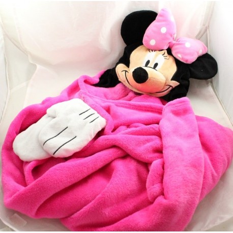 Encapuchado Plaid Minnie DISNEY manta de lana rosa poncho con capucha 120 cm