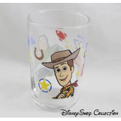 Glass Buzz Lightyear and Woody DISNEY PIXAR mustard Amora Toy Story 4 screen printed image