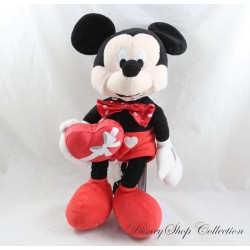 Peluche Mickey DISNEY St Valentin cadeau coeur rouge noeud papillon 30 cm