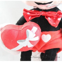 Peluche Topolino DISNEY regalo San Valentino cuore papillon rosso 30 cm