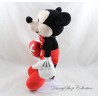 Peluche Mickey DISNEY San Valentín regalo corazón rojo pajarita 30 cm