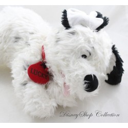 Peluche Lucky chien Dalmatien DISNEY STORE Les 101 Dalmatiens collier rouge 38 cm