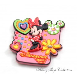 Magnet Minnie DISNEYLAND RESORT PARIS Herzen Blumen rosa Disney 6 cm