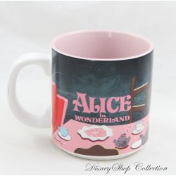 Escenario de tazas Alicia en el País de las Maravillas DISNEY STORE escena clásica taza de té rosa