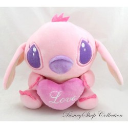 Peluche Angelo DISNEY Lilo & Stitch cuore Love rosa viola 19 cm