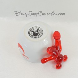 Mickey coffee cup DISNEYLAND PARIS handle silhouette Mickey red relief 10 cm