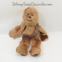 Vecchio peluche Wookie Chewbacca DISNEY capelli corti occhi azzurri vintage 24 cm