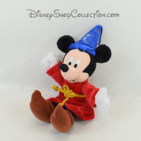 Porte clés peluche Mickey DISNEY Fantasia magicien chapeau 20 cm