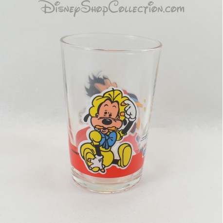 Pat Hibular and Goofy Glass DISNEY Babies baby vintage mustard glass