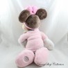 Plush Minnie DISNEY STORE pink bathrobe with cuddly rabbit gray 40 cm