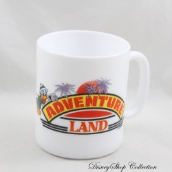 Taza Donald EURODISNEY Adventure Land Esso Arcopal cerámica blanca