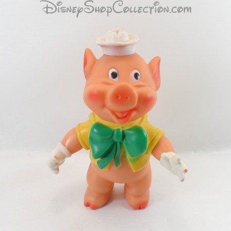 Pouet Pouet Nouf-Nouf pig DELACOSTE DISNEY The 3 little vintage pvc pigs 1968