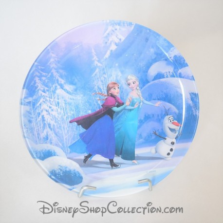 Lastra di vetro La regina delle nevi DISNEY Elsa Anna e Olaf Luminarc 20 cm