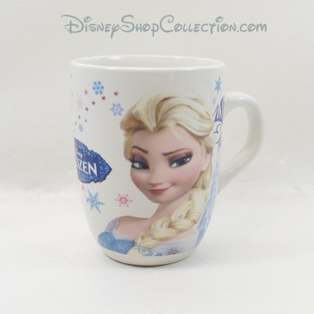 Tazza La Regina delle Nevi DISNEY Elsa e Olaf bianco blu Frozen ceramica 11 cm
