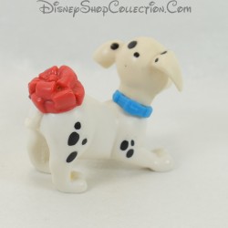 Figura cachorro de juguete MCDONALD'S Mcdo Los 101 Dálmatas Flor Navidad Disney 6 cm