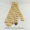 Tie Mickey Mouse DISNEY STORE Mickey through time yellow man 100% silk