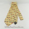 Corbata Mickey Mouse DISNEY STORE Mickey a través del tiempo hombre amarillo 100% seda