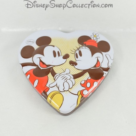 Metal box Mickey and Minnie DISNEYLAND PARIS heart in relief cookie box 3D 18 cm