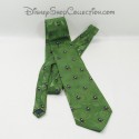 Krawatte Mickey DISNEY Bunbery Green Muster Blumen Mann 100% Polyester