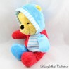 Plush Winnie the Pooh DISNEY Nicotoy pyjamas hood red stars 20 cm