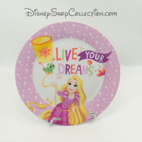 Piatto in ceramica Rapunzel DISNEY Geda Etichette Vivi i tuoi sogni 19 cm