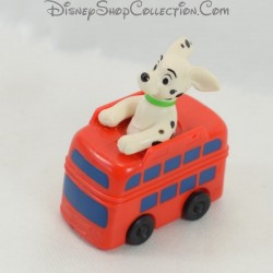 Figurine jouet chiot MCDONALD'S Mcdo Les 101 Dalmatiens bus anglais rouge Disney 9 cm