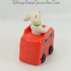 Figura cachorro de juguete MCDONALD'S Mcdo Los 101 dálmatas Autobús inglés rojo Disney 9 cm