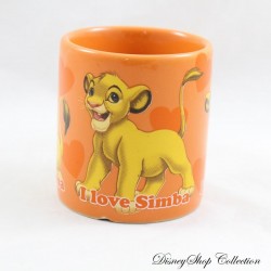 Taza de café espresso Simba DISNEY STORE El Rey León naranja cerámica 6 cm