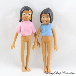 Shanti y Mowgli conjunto de figuritas articuladas DISNEY El libro de la selva18 cm