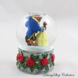 Mini snow globe La Belle et la Bête DISNEY princesse boule à neige roses 8 cm