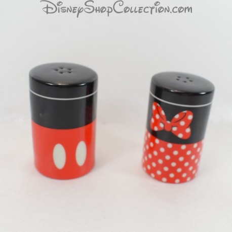 Set de sal y pimienta Mickey Minnie DISNEY vestido rojo negro blanco sal y pimienta