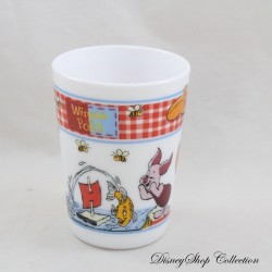 White glass Winnie the Pooh DISNEY ceramic cup Tigger Piglet 8 cm